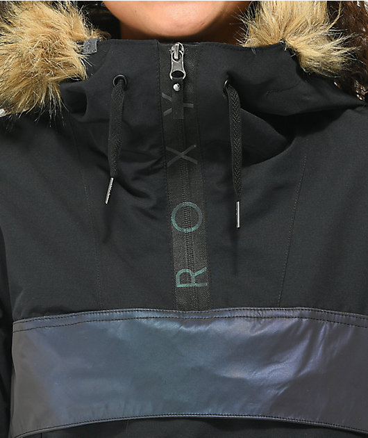 Snowboard 2022 at Hot Irridescent Black & Jacket in 10K sale 59% Roxy Sales discount - Shelter Anorak